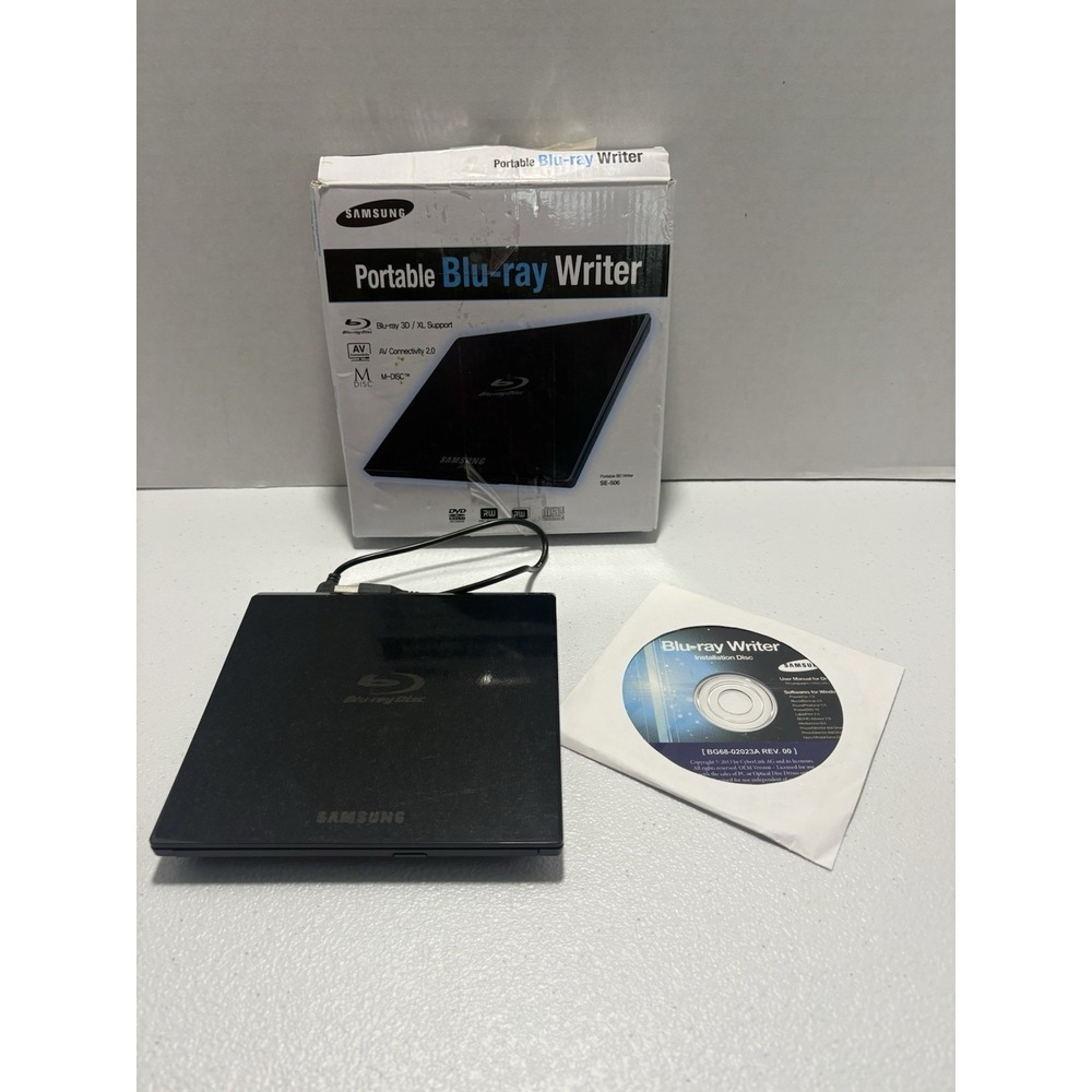 Samsung Portable Blu-ray Writer SE-506 BD Writer 3D/XL Support Complete In Box